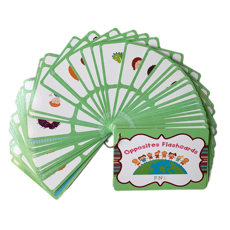 Kids Education Toy - 100 Karşıt Kavram Kartı İngilizce Kelime