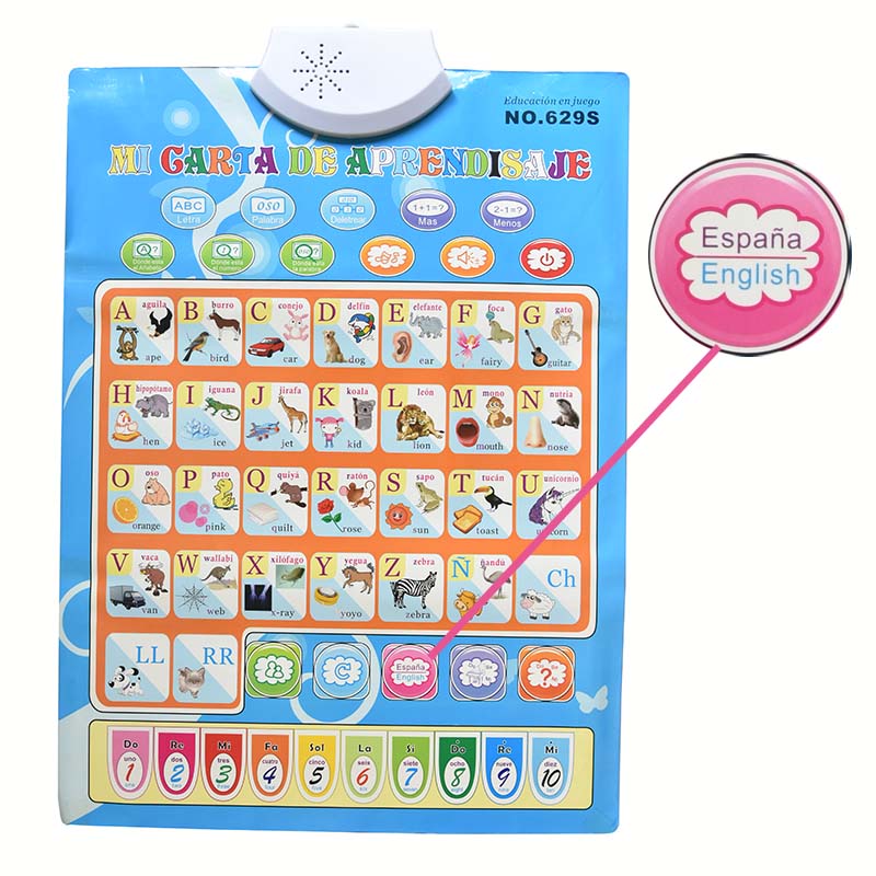 Kids Educational Computer - İspanyolca İngilizce dil fonik grafik çocuk