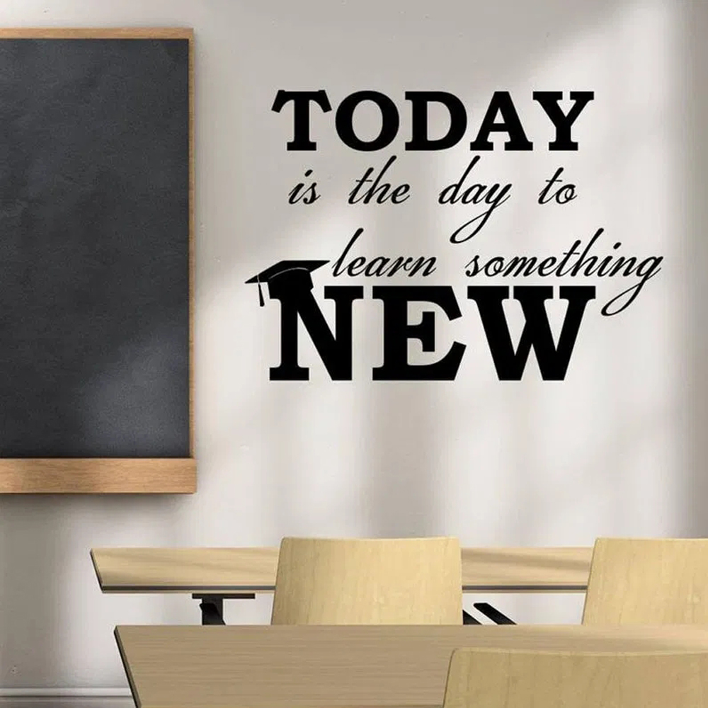 Kids Education Quote - Eğitim Duvar Çıkartması Motivasyon Sözü Bugün
