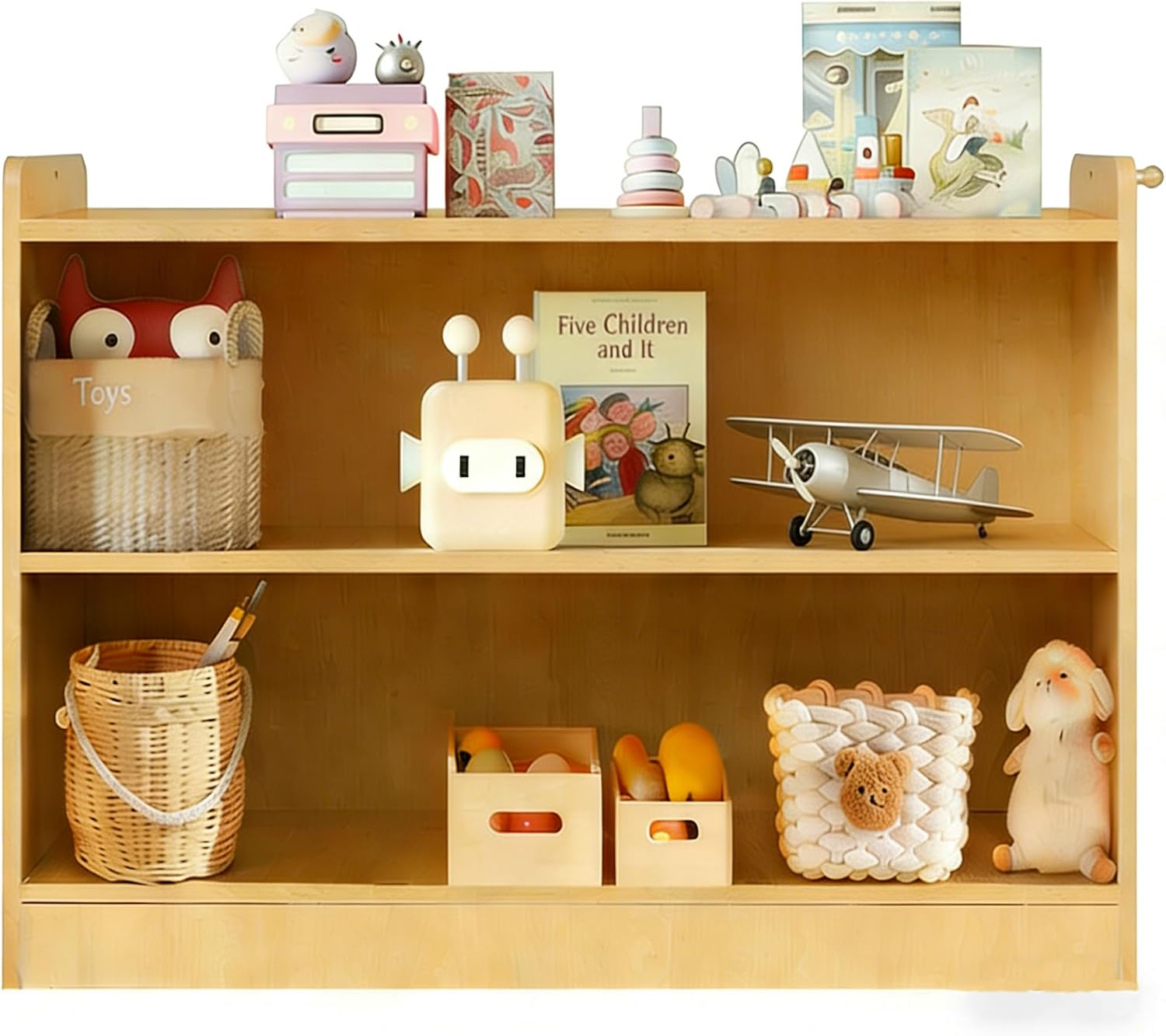 Montessori Shelf Toy - Montessori Rafı Çocuk Kitaplığı Oyuncak Düzenleyici