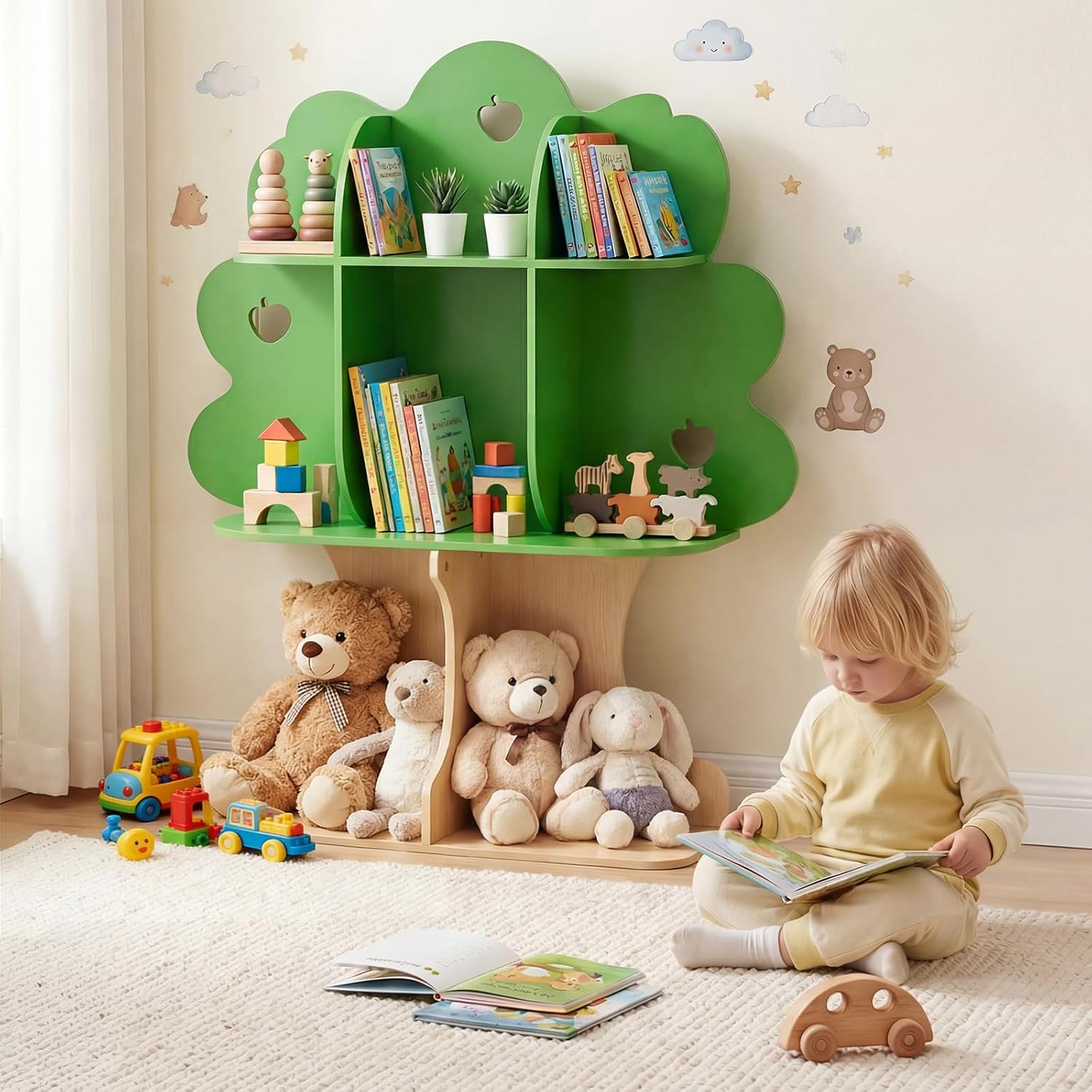 Çocuklar için Ağaç Kitaplık 3  - Montessori Shelf Toy incelemesi ve fiyatı