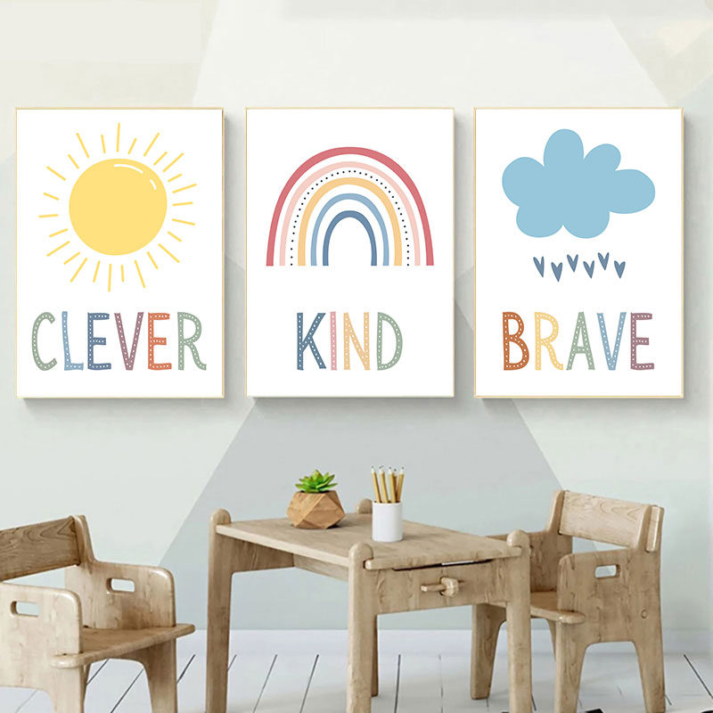 Sevimli Güneş Gökkuşağı Bulut  - Kids Education Quote incelemesi ve fiyatı