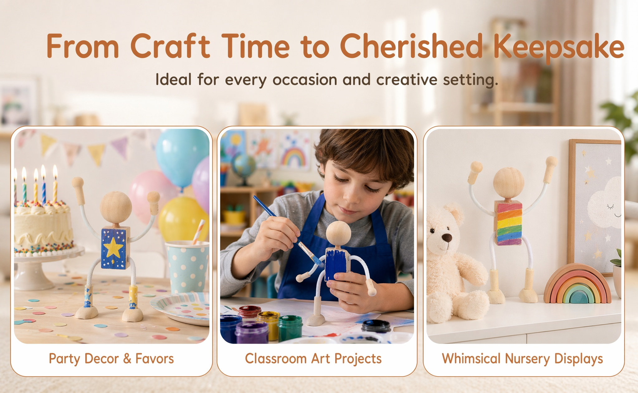 4 Adet Kendin Yap, Boyanmamış  - Kids Education Toy incelemesi ve fiyatı