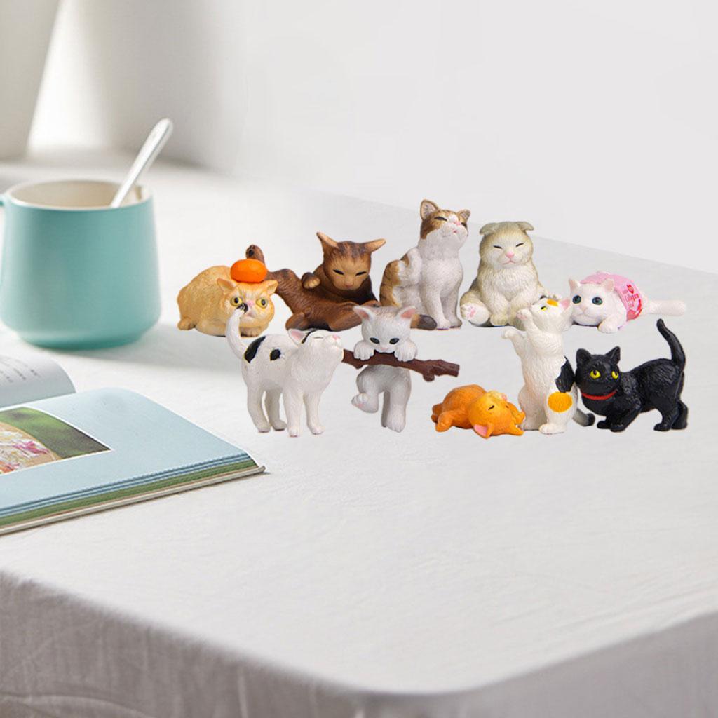 10/Set Sevimli Kedi Figürleri  - Kids Education Learn Tv incelemesi ve fiyatı