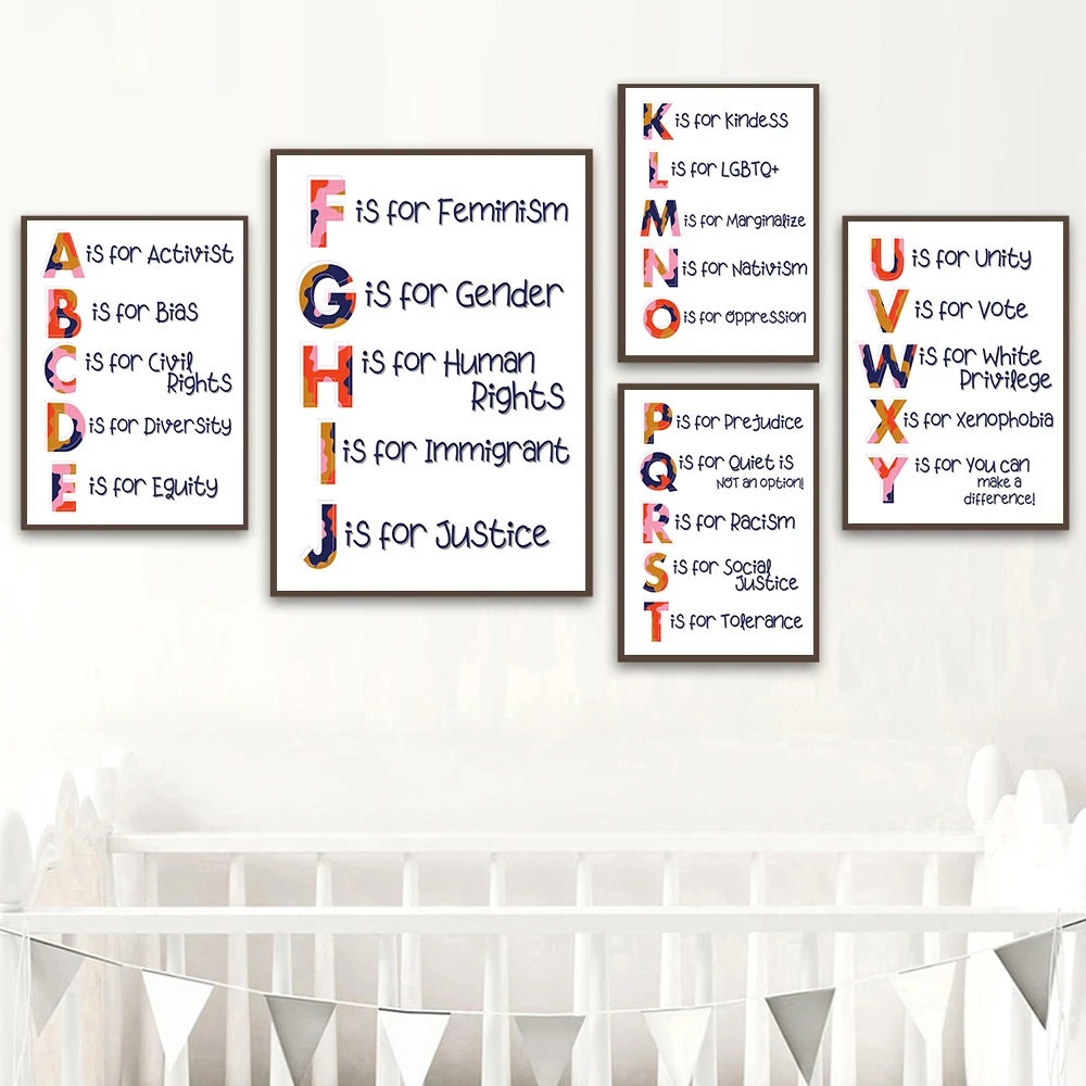 Kreş Alfabe İnsan Hakları Alın - Kids Education Quote incelemesi ve fiyatı